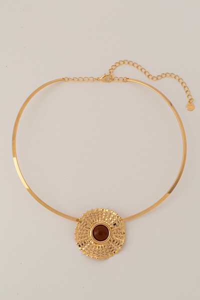 FotoColar Aro Círculo Palha Resina Marrom