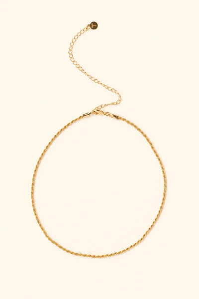 Foto Colar Choker Cordão Baiano Banho Ouro 18K