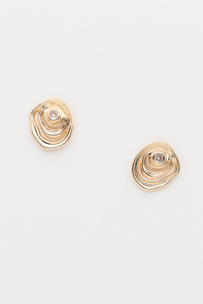 Foto Brinco Dourado Vibração Zircônia P