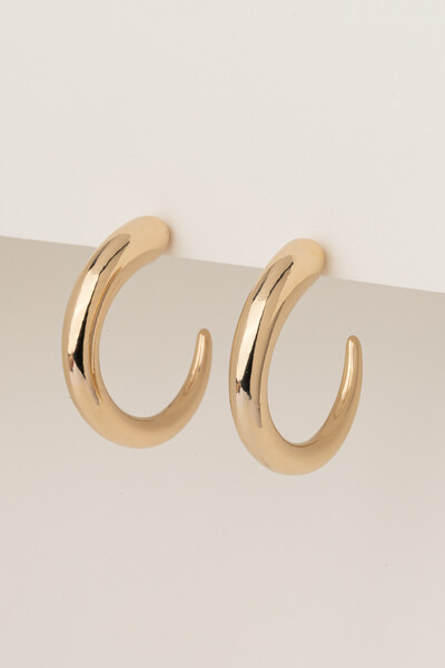 FotoBrinco Argola Dourada Lua Bold