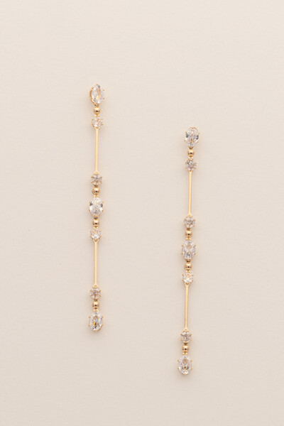 FotoBrinco Dourado Palito Zircônia