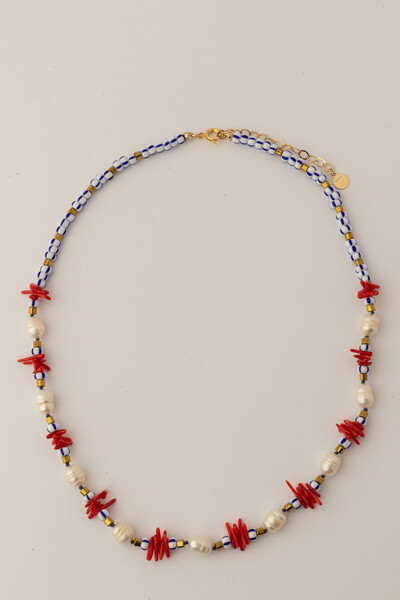 FotoColar Pérola Natural Palito Coral Fishermen’s Banho Ouro 18K