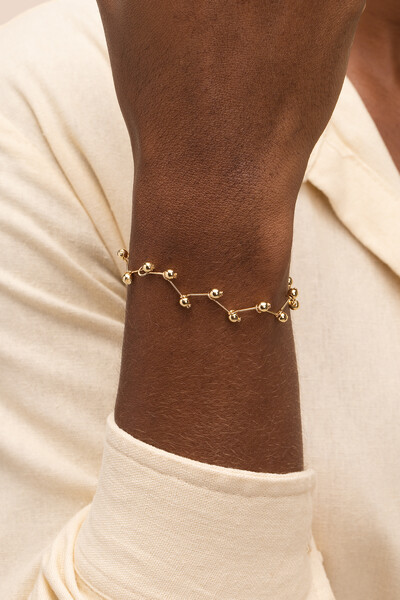 Foto Pulseira Dourada Biarritz Zig Zag Bubbles Baby