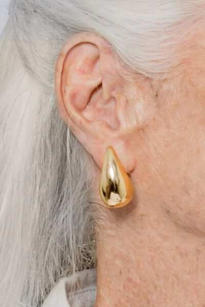 Foto Brinco Dourado Gota Bold