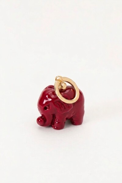 Foto Pingente Elefante da Sorte Red Banho Ouro 18K