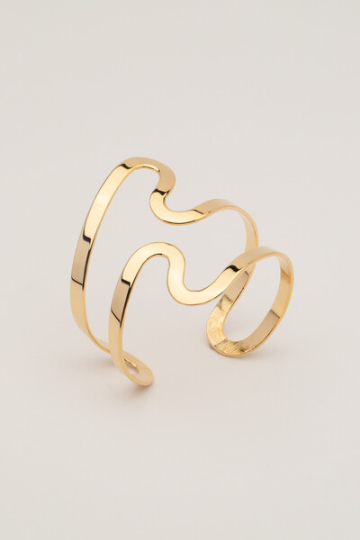 FotoPulseira Bracelete Dourado Fio Duplo