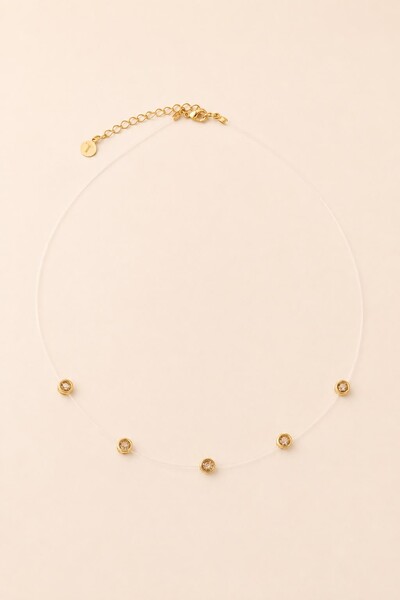 Foto Colar Choker Nylon 5 Pontos de Luz