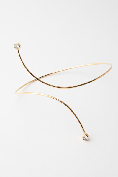 FotoPulseira Bracelete Dourado Fio Antebraço