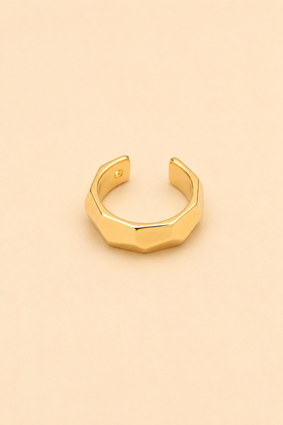 Foto Brinco Piercing Fake Geométrico Pé Banho Ouro 18K