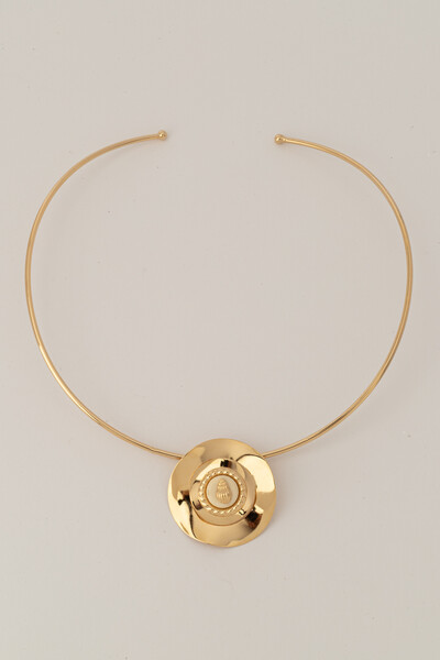 FotoColar Aro Placa Orgânica Howlita Concha