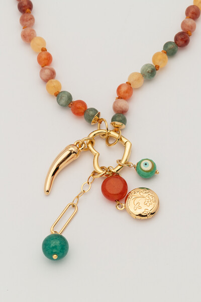 Foto Colar Patuá Da Sorte Marise Jade Banho Ouro 18K