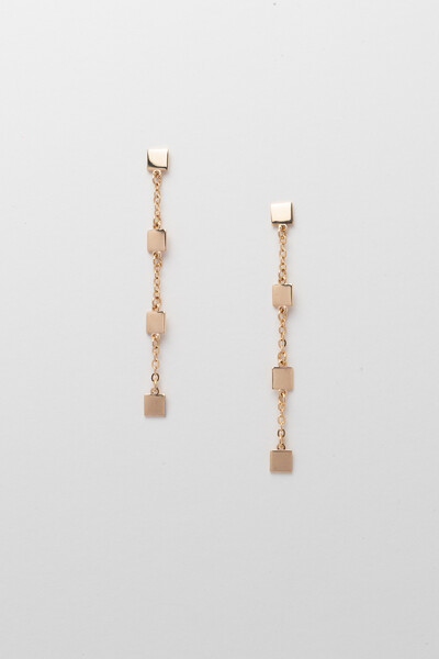 FotoBrinco Dourado Fio Cubos