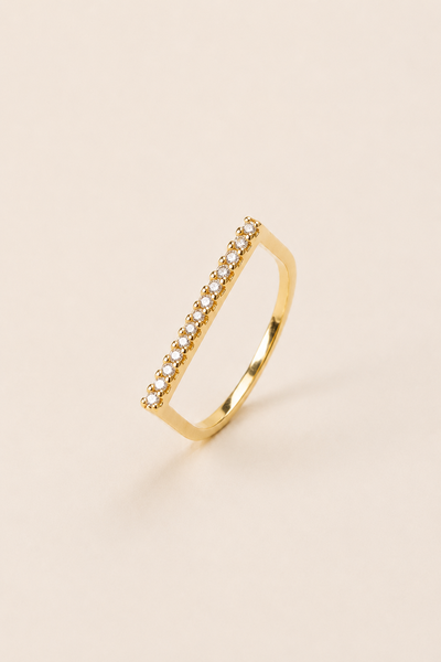 Foto Anel Fio Zircônia Banho Ouro 18K