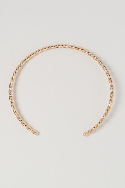 Foto Colar Dourado Aro Trançado