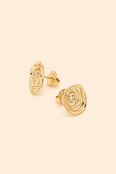 Foto Brinco Dourado Vibração Zircônia P