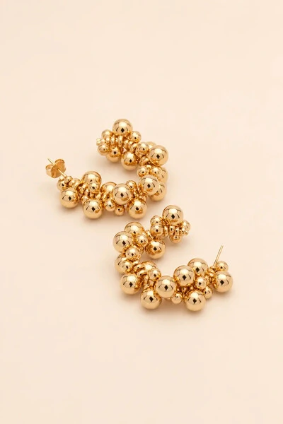 Foto Brinco Argola Mix Bubbles Dourado