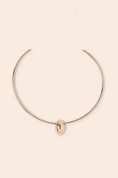 Foto Colar Aro Dourado Bean Ponto Zircônia