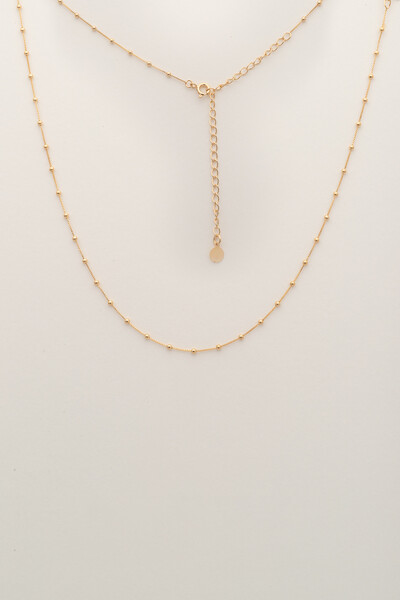 FotoColar Choker Corrente Bolinhas Banho Ouro 18K