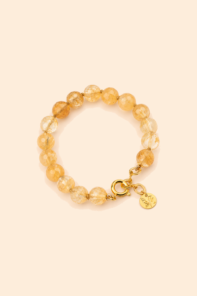 Foto Pulseira Eva Quartzo Rutilado Banho Ouro 18K