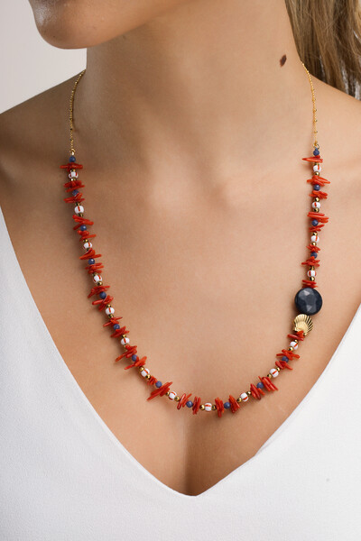 Foto Colar Fishermen’s Core Jade Blue Palito Banho Ouro 18K