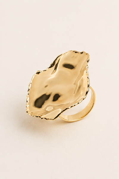 Foto Anel Dourado Placa Orgânica