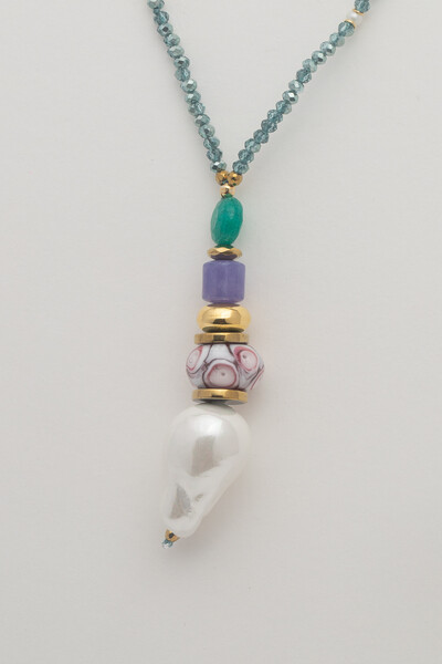 Foto Colar Verano Cristal Blue Banho Ouro 18K