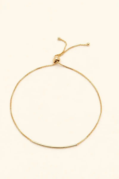 Foto Pulseira Veneziana Palito Banho Ouro 18K