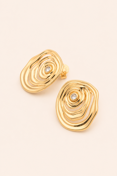 Foto Brinco Dourado Vibração Zircônia M