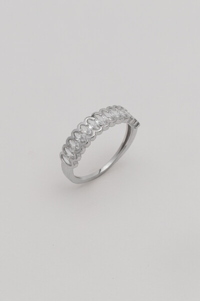 FotoAnel Prateado Zircônia Cristal