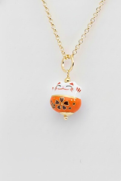 Foto Pingente Gatinho Da Sorte Banho Ouro 18K