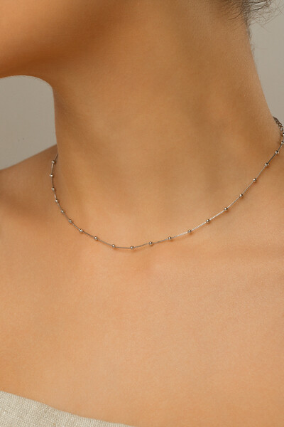 FotoColar Choker Corrente Bolinhas Rodinado