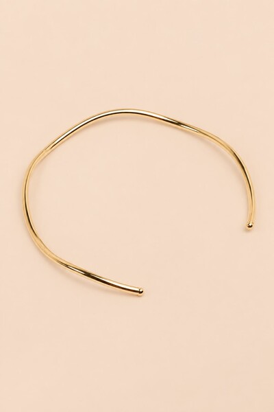Foto Colar Aro Dourado Onda