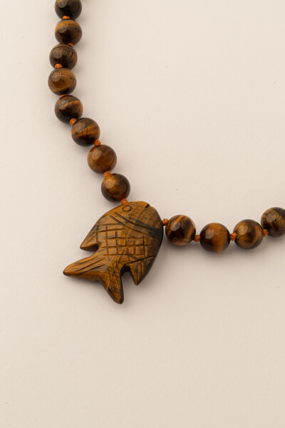 FotoColar Peixe Olho de Tigre Banho Ouro 18K