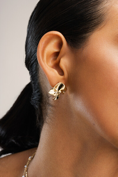 Foto Brinco Dourado Flor Orgânica