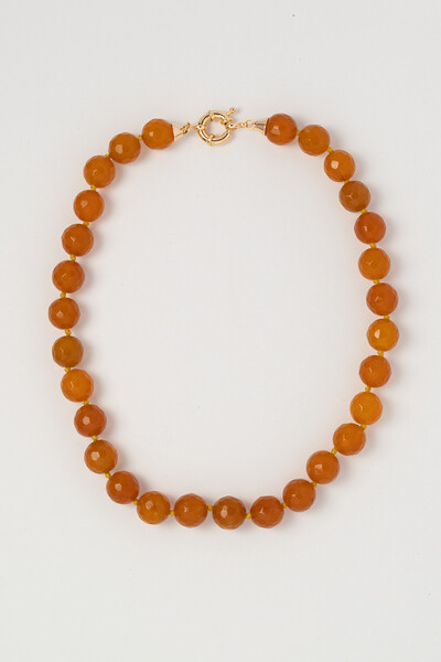 FotoColar Nautic Jade Amarela Banho Ouro 18K