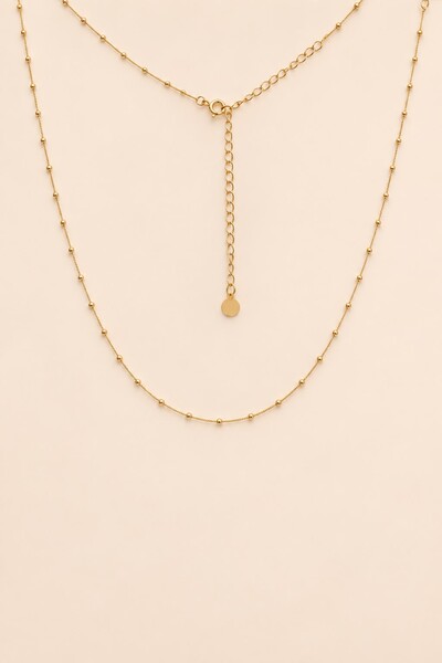 Foto Colar Bolinhas Banho Ouro 18K