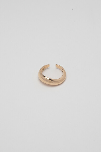 Foto Anel Onda Banho Ouro 18K