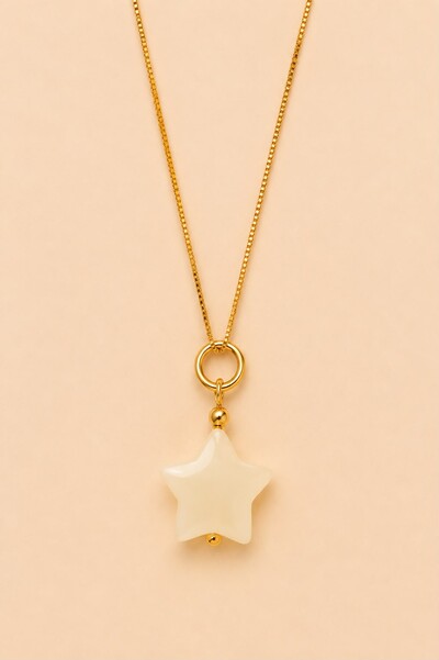 Foto Pingente Estrela Murano Banho Ouro 18K