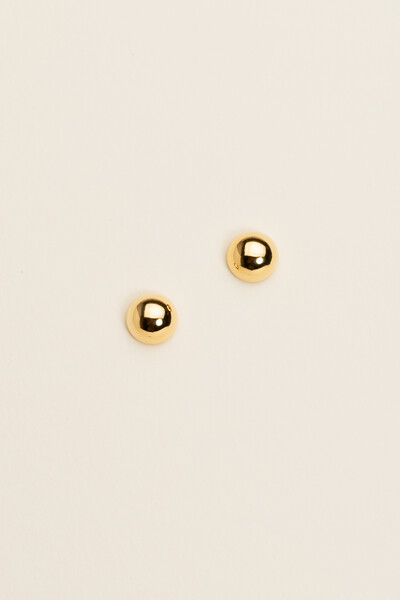 Foto Brinco Meia Bola P Banho Ouro 18 K