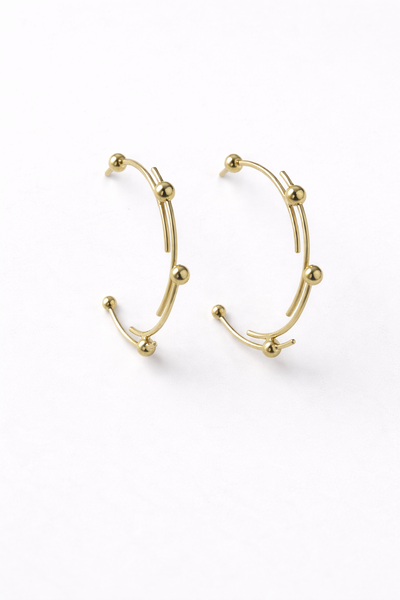 FotoBrinco Dourado Argola Esferas