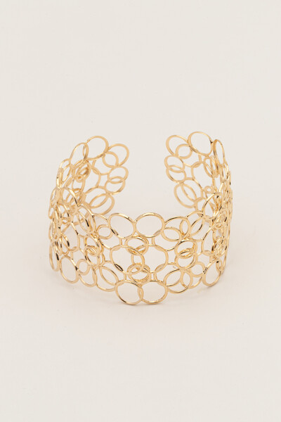 FotoPulseira Bracelete Círculos Dourado