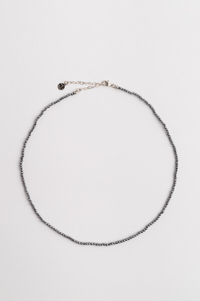 FotoColar Prateado Choker Hematita