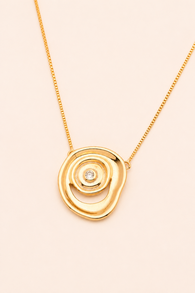 Foto Colar Dourado Vibração Zircônia