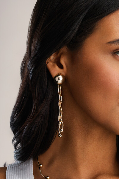 Foto Brinco Dourado Água Viva