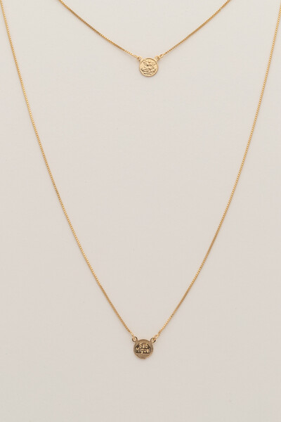 FotoColar Escapulário São Miguel Banho Ouro 18K