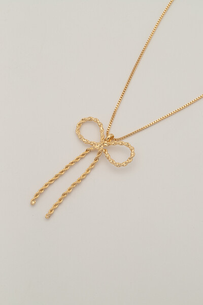 Foto Colar Laço Cordão Banho Ouro 18k
