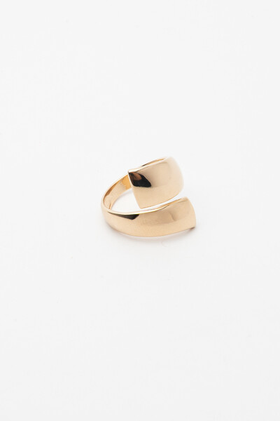 FotoAnel Forma Metal Liso Banho Ouro 18K