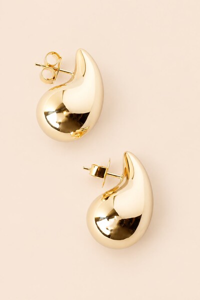 Foto Brinco Dourado Gota Bold
