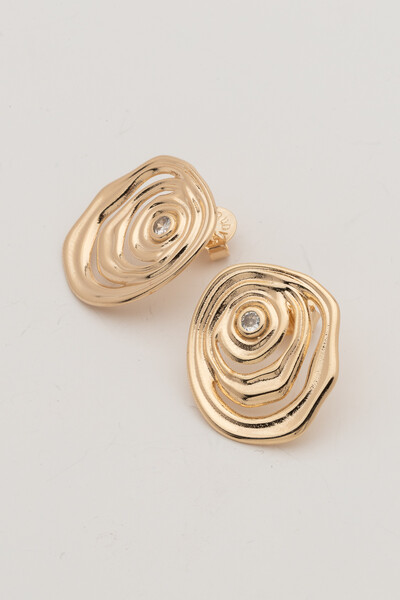 Foto Brinco Dourado Vibração Zircônia M