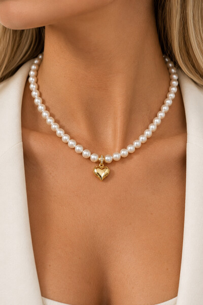 Foto Colar Anne Pérola Shell Banho Ouro 18K